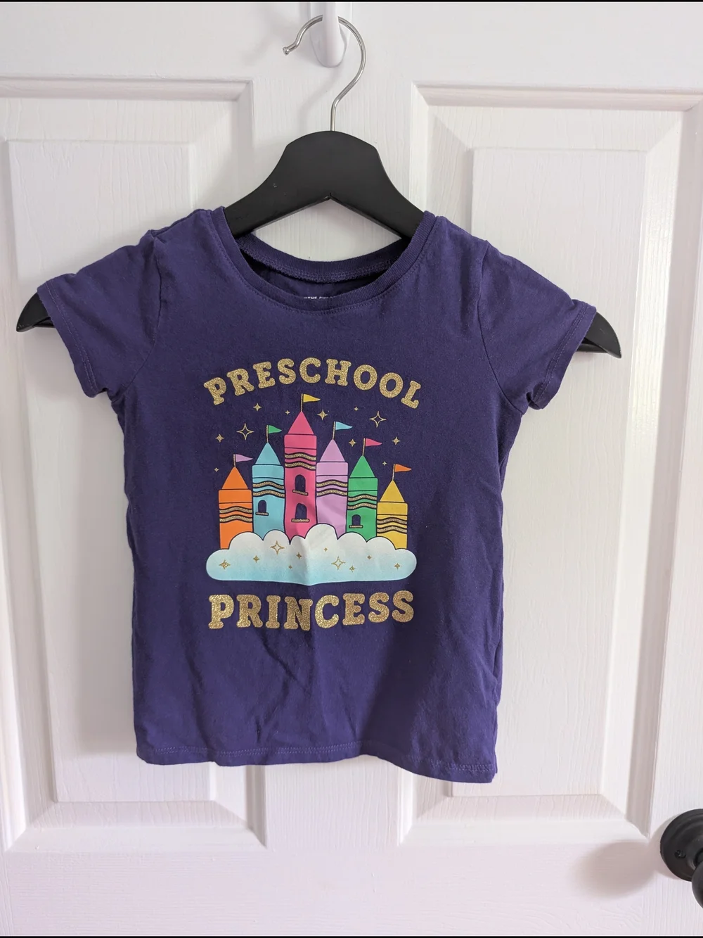 The Children's Place Girls Purple Preschool Princess Graphic Tee 5T